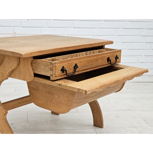 Vintage Scandinavian Oak Side Table, 1960s For Sale - Image 6 of 18