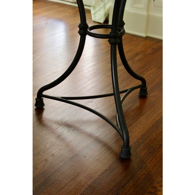 Crate & Barrel French Marble Top Wrought Iron Bistro Table Chairish