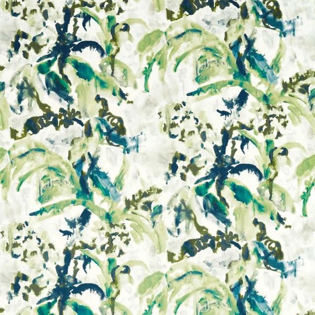 Zoffany Long Water Fabric in Botanical Poison - a Sample For Sale