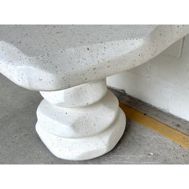 Modern Made Goods Modern Mother of Pearl Terrazzo Keon Entry Table For Sale - Image 3 of 7