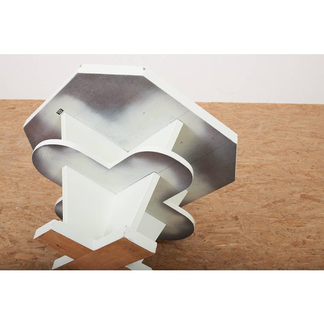 Art Deco Side Table in Wood with Compartments and Shelves For Sale - Image 10 of 15