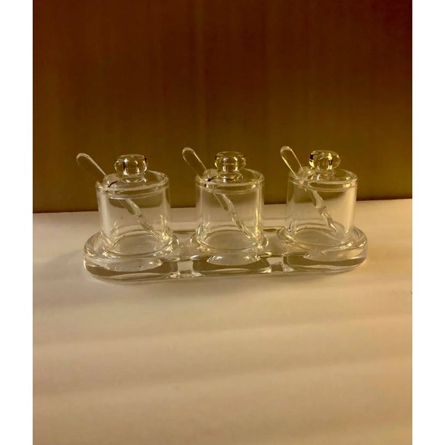 Mid Century Modern Lucite Condiment Set For Sale - Image 4 of 7