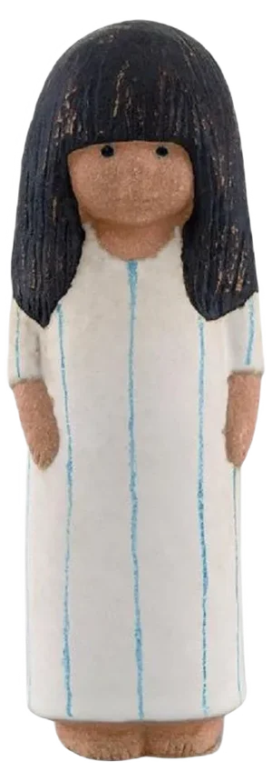 Glazed Ceramic Girl Figurine by Lisa Larson for Gustavsberg, 1993