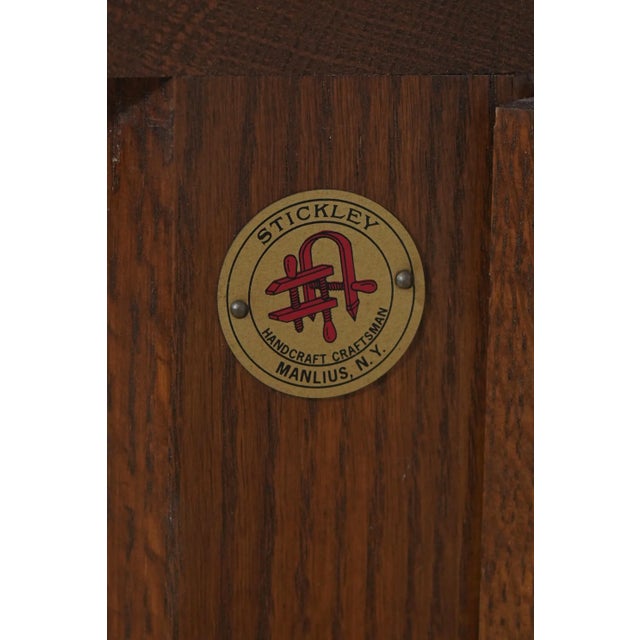 Stickley Round Mission Oak Dining Room Table For Sale - Image 17 of 18