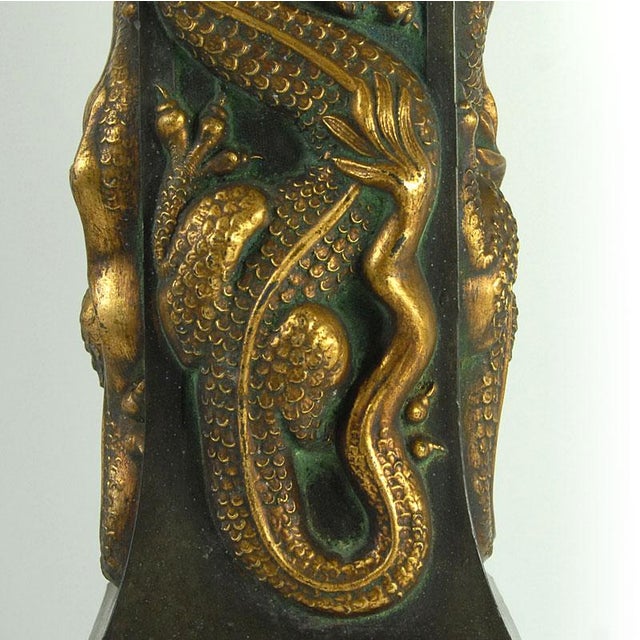 Vintage Gold Dragons Table Lamp, 1960s For Sale - Image 10 of 13