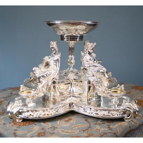 English Silver Plate Centrepiece, 1930 For Sale - Image 14 of 18