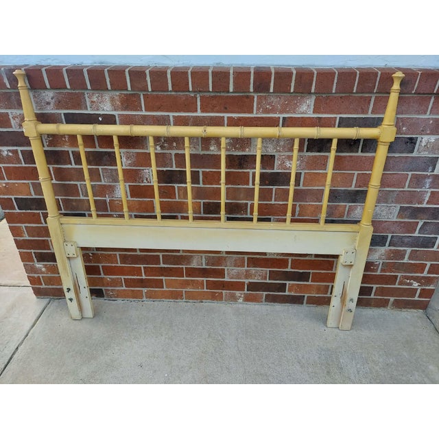 Mid Century Regency Faux Bamboo Headboard Fits Queen or Double Size. For Sale - Image 4 of 8
