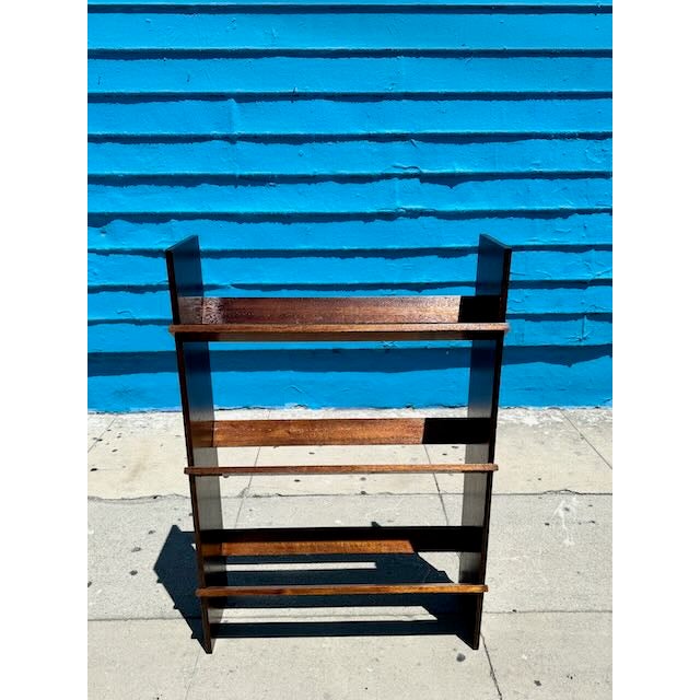 Very cool record/book storage just in. Solid Mahogany with brutalist vibes, this open air case is perfect for any space....