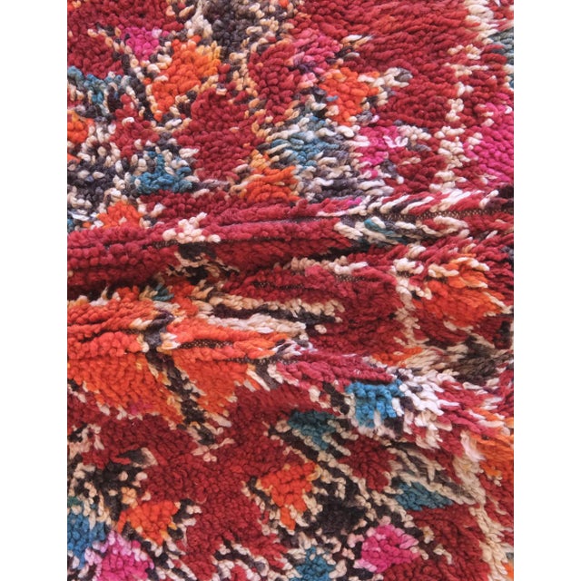 Textile Red Colorful Wool Rug - 11.2 X 6.7 Ft For Sale - Image 7 of 7