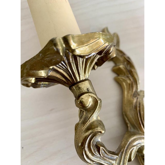 Vintage Brass Sconces, Set of 2 For Sale - Image 6 of 10