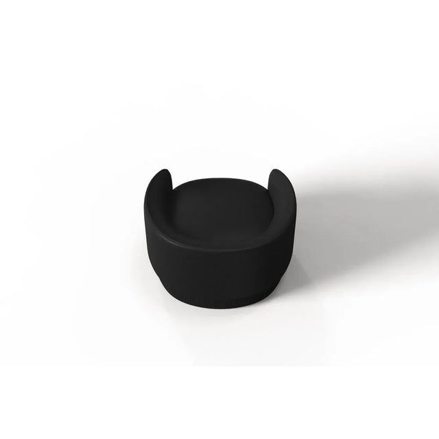 Contemporary Modern Gentle Armchair in Black Leather and Metal by Javier Gomez For Sale - Image 3 of 4