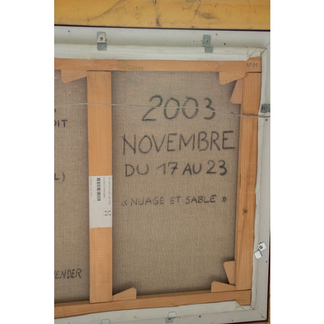 Mid 20th Century Mid 20th Century Hugues Claude Pissarro - Nuage Et Sable, Oil on Canvas For Sale - Image 5 of 7