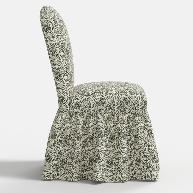 Not Yet Made - Made To Order Stoffer Home x Cloth & Company Thelma Ruffle Camel Back Dining Chair in Willow Vine Olive For Sale - Image 5 of 8