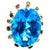 Bochic "Orient" Vintage Swiss Blue Topaz & Rubies Set In 18K Gold & Silver For Sale - Image 15 of 18