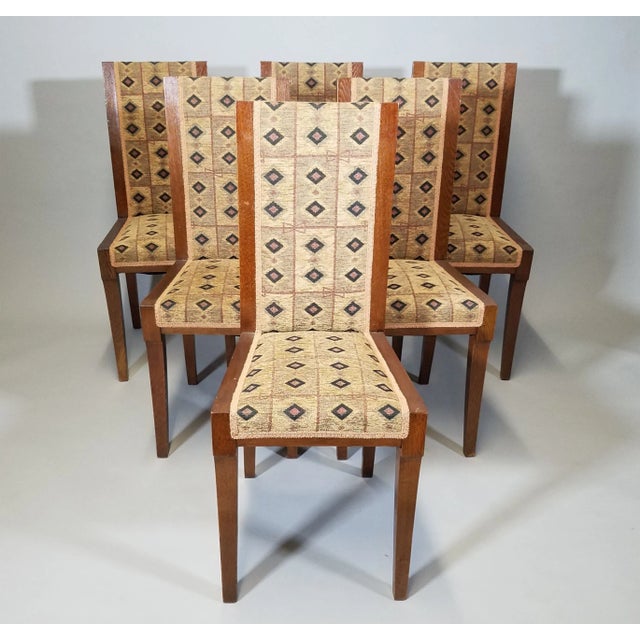 Early 20th Century Josef Gočár Arts and Crafts Style Oak Dining Suite in Manner of Rennie Mackintosh. Josef Gočár was a...