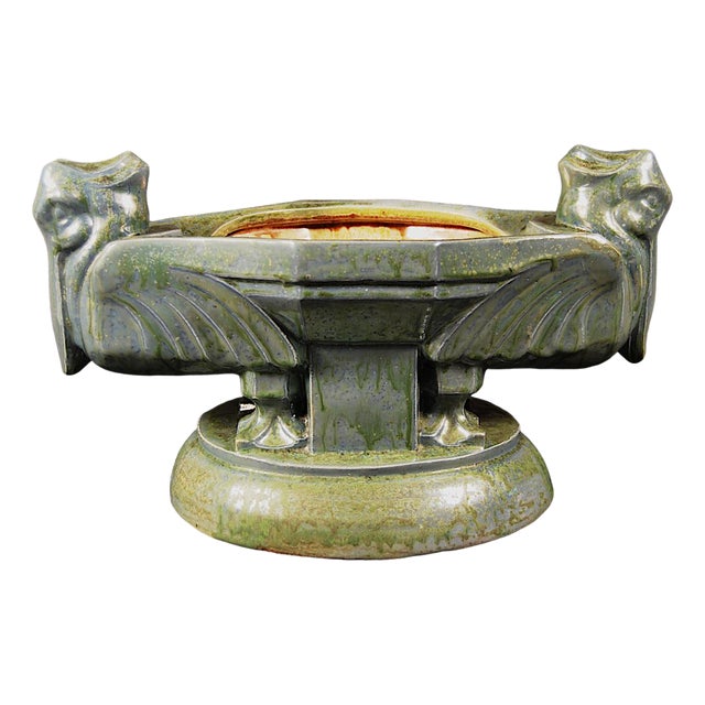 Art Deco Pelican Planter in Bouffioulx Stoneware by Roger Guerin, 1925 For Sale