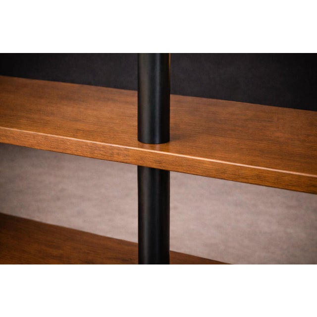 Brazilian Modernist Bookshelf in Ebonized Pau Marfim with Bronze Sabots — Móveis Valério, Brazil, 1950s - Lot 687 For Sale - Image 10 of 12