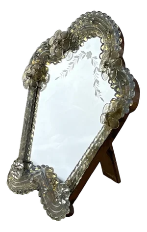 Mirror Mid-Century Venetian Murano Glass Mirror, 1960s