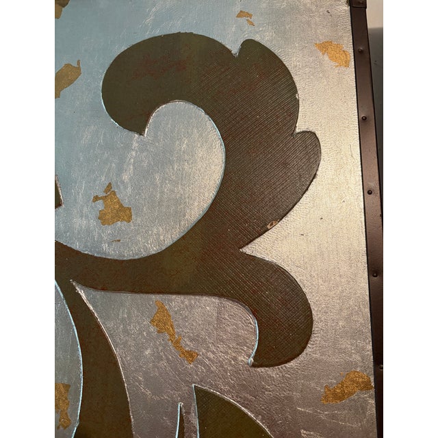 Vintage Foil Wall Panels, Pair For Sale - Image 9 of 10