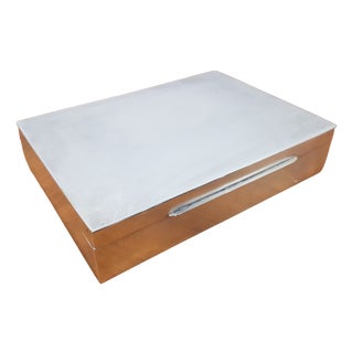 Silver Cigar Box in 925 Silver For Sale