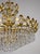 1970s Brass & Lead Crystal Chandelier from Joska, 1970s For Sale - Image 5 of 16