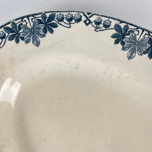 Oval Dish with Tunis Pattern by Longwy, 1890s For Sale - Image 9 of 14