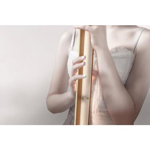 Contemporary Eden Rectangle 100 Gold Aluminum Pendant Lamp by JSPR For Sale - Image 3 of 11