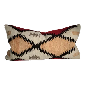 Navajo Indian Weaving Geometric Bolster Pillow