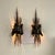 Pair of 1970s Brutalist Iron and Brass Wall Sconces For Sale - Image 10 of 12