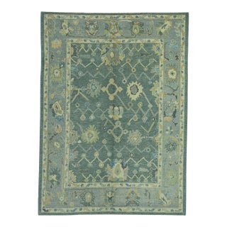 Turkish Oushak Rug 6'7" x 9' #19060 For Sale