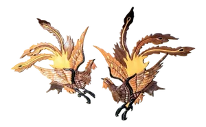 Vintage Mid Century Modern Handmade Custom Tri Colored Carved Wood Fighting Roosters Cocks - a Pair