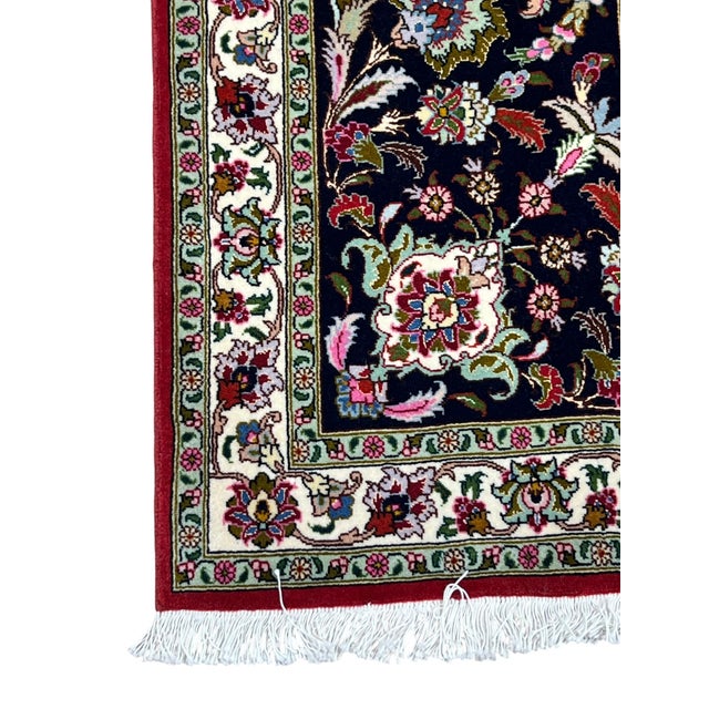 1980s Fine Persian Tabriz Wool & Silk Rug 9’11” X 13’2” For Sale - Image 5 of 6