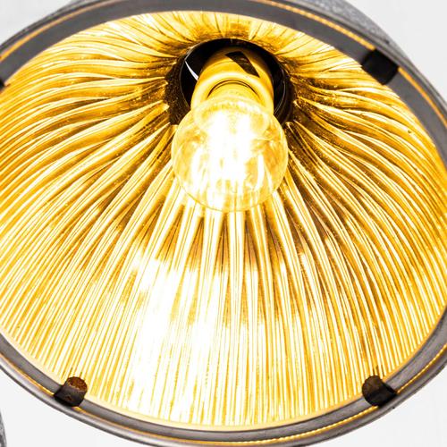 Holophane Mottled Prismatic Pendant Lamp from Holophane, 1940s For Sale - Image 4 of 14