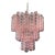 Three-Tier Bubble Murano Style Glass Tube Chandelier – 48 Pink Glasses For Sale
