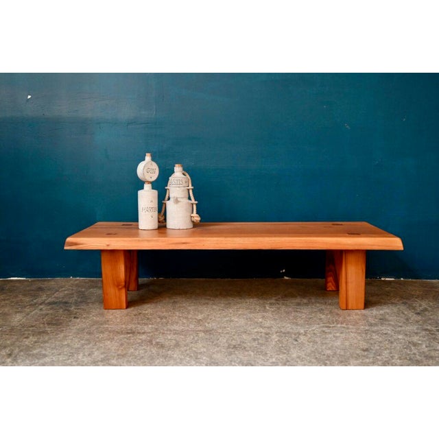 Vintage Brutalist T08 Elm Coffee Table by Pierre Chapo, 1960s For Sale - Image 13 of 17