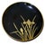 1960s Set of Six Vintage Black Maki-E Lacquer Art Kyoto Japan Decorative Plates Hand Painted Gold Botanical Floral Patterns For Sale - Image 5 of 18