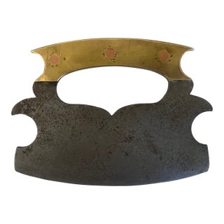 19th Century Iron and Brass Chopper For Sale