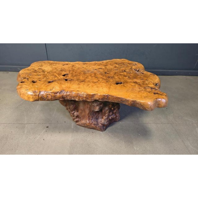 Freeform Coffee Table in Elm, 1970s For Sale - Image 13 of 15