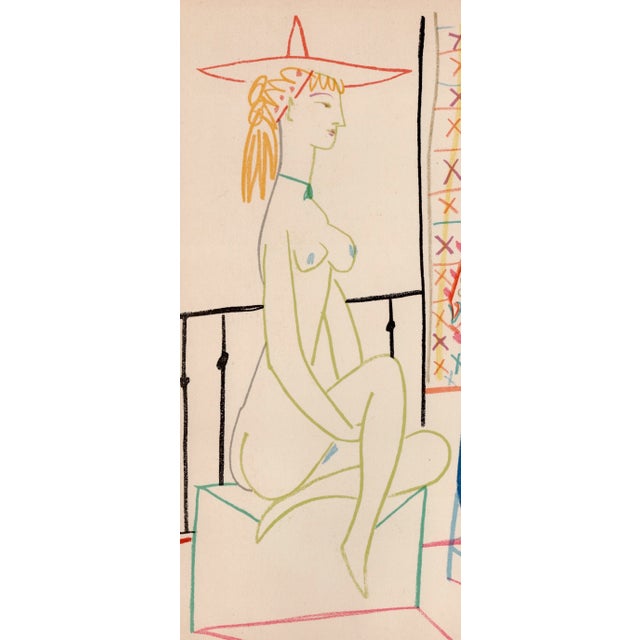 Pablo picasso (1881-1973) the king, the horse and the courtesan from the human comedy colour lithograph printed by mourlot...