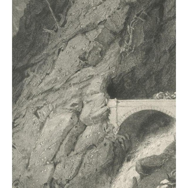 After Myles Birket Foster, Bridge of Gondo, Simplon Pass, 1878, Engraving For Sale - Image 6 of 9