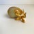 Metal Vintage Petite Banded Onyx Agate Egg Brass Dolphin Stand For Sale - Image 7 of 11