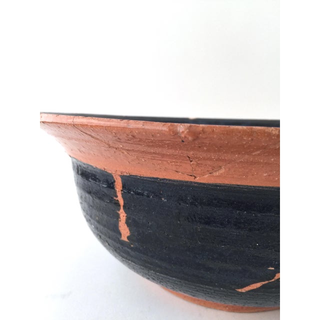 Large Vintage Armin E. Müller Signed Earthenware Farmhouse Rooster Bowl For Sale - Image 11 of 13