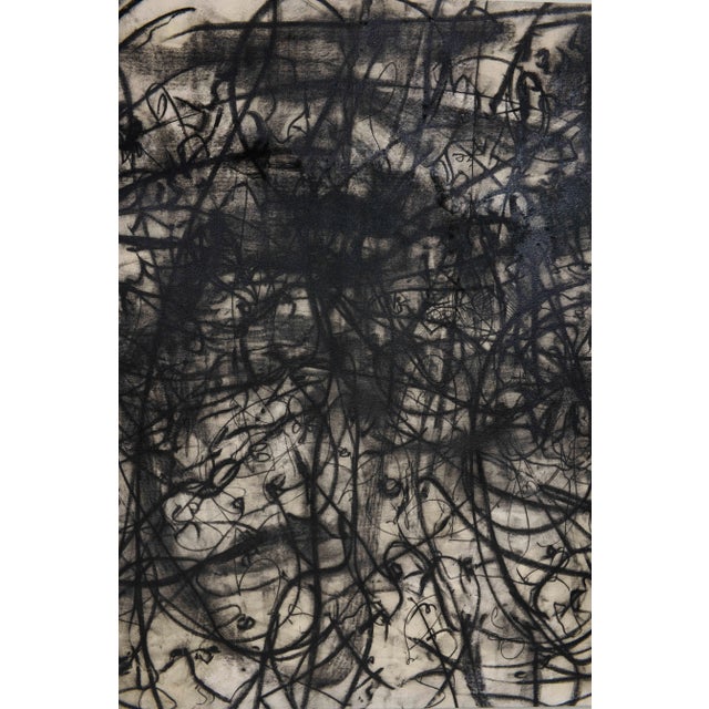 Contemporary Monica Perez "Yes" Original Charcoal on Canvas 2023 For Sale - Image 3 of 11