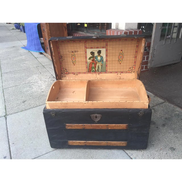 Wood 1880s Steamer Trunk For Sale - Image 7 of 8