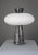 Contemporary Grenadilla Black Striated Marble and Hand-Blown Opal Glass Table Lamp by ZAVADSKI For Sale - Image 3 of 4