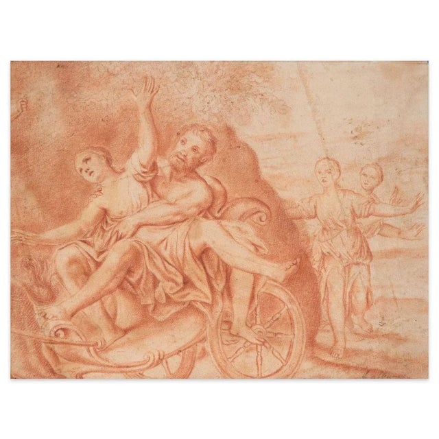 Rat of sabinesis an original sanguine drawing on thick cream-colored paper, realized by an anonymous french artist of the...