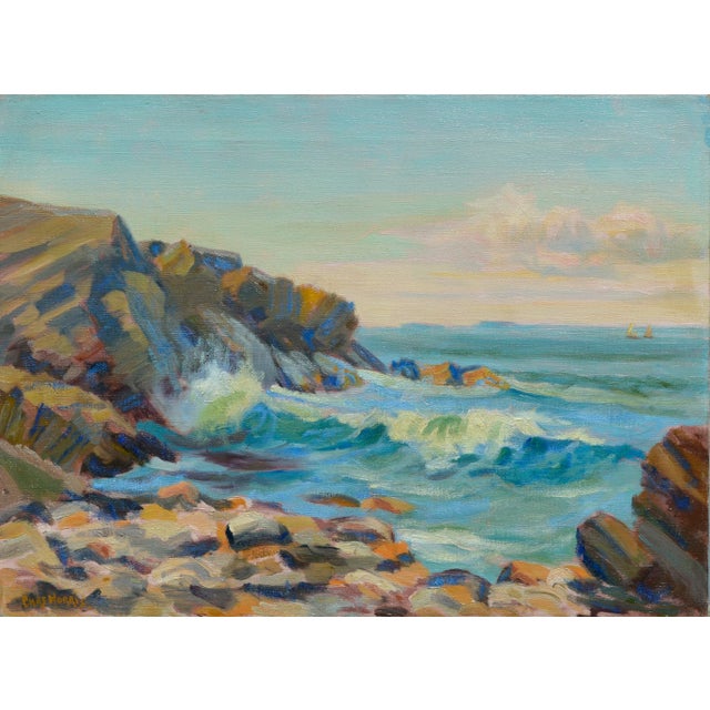 1930s Rugged California Coast - 1930's Seascape by Charles Morris For Sale - Image 5 of 5