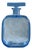 Art Deco Czech Blue Glass Decanter with Hand-Engraved Floral Decoration, 1930s For Sale