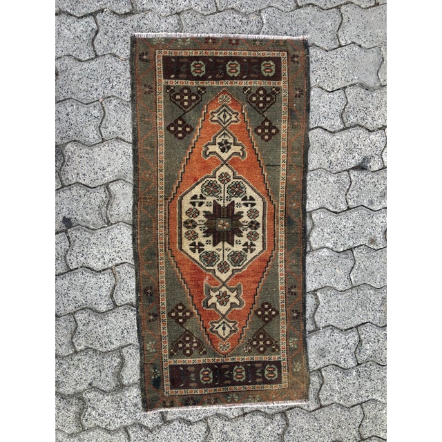 1960s Vintage Handmade Rug For Sale - Image 6 of 6
