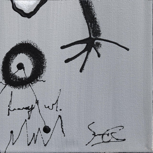 Textile The Mechanics of Man - Abstract Figurative Mixed Media Skull Artwork on Canvas by Soren Grau For Sale - Image 7 of 9
